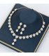 SET703 - Elegant Floral Pearl Necklace Set